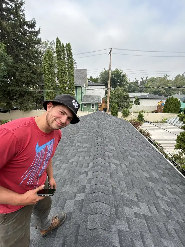 Completed roofing project by W Contracting